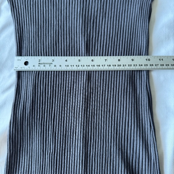 Divided H&M Long Sleeve Ribbed Bodycon Maxi Dress Gray Small - Stretch Evening - Picture 9 of 11